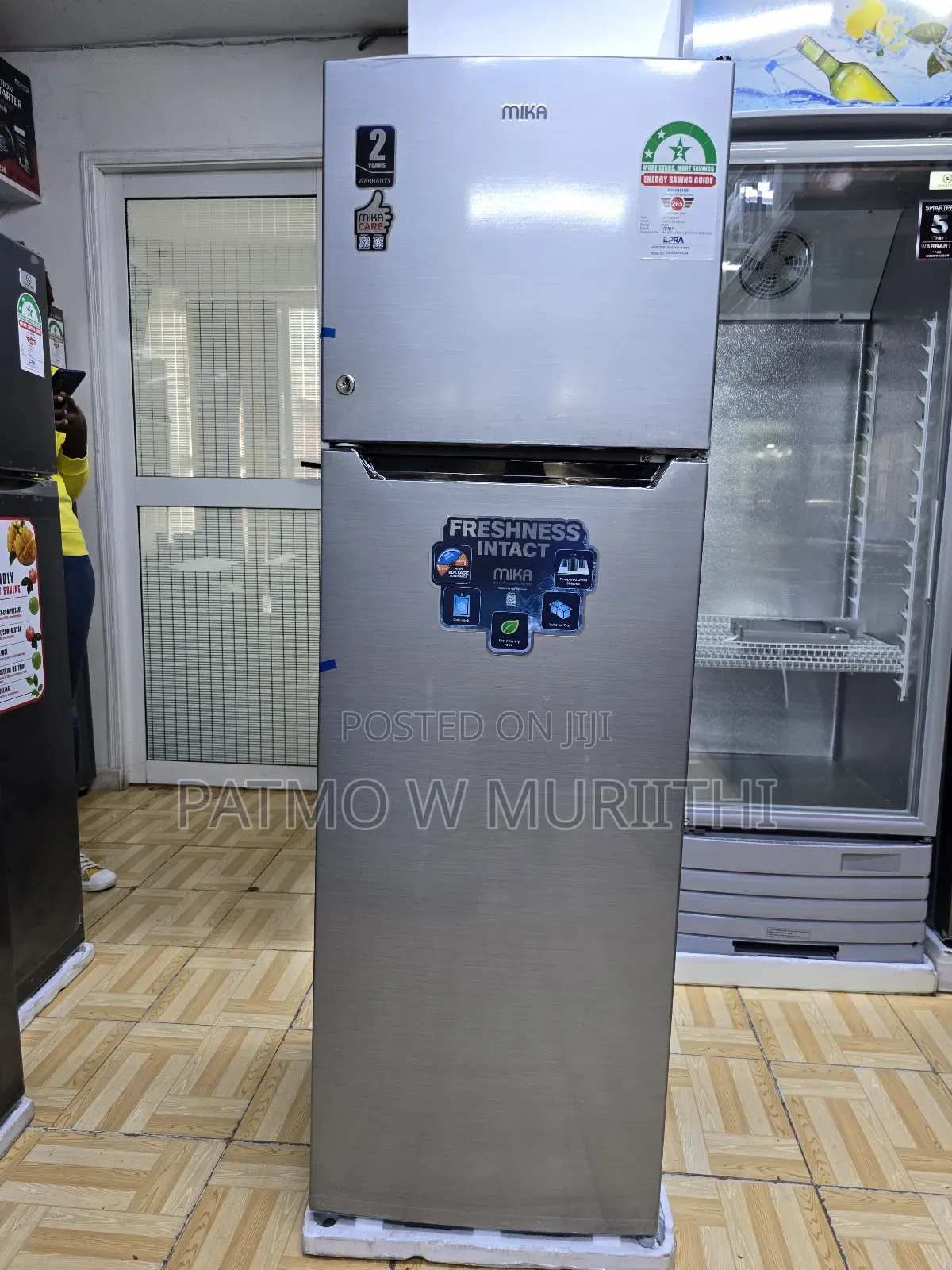 Mika Fridge 168L, Mika Double Door Fridge 2 Star Rating