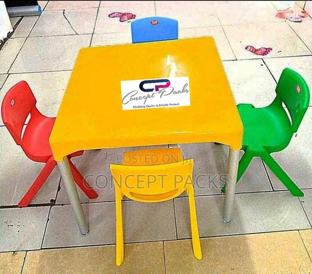 4pc Kindergarten Baby Chairs and Table Set. - main view