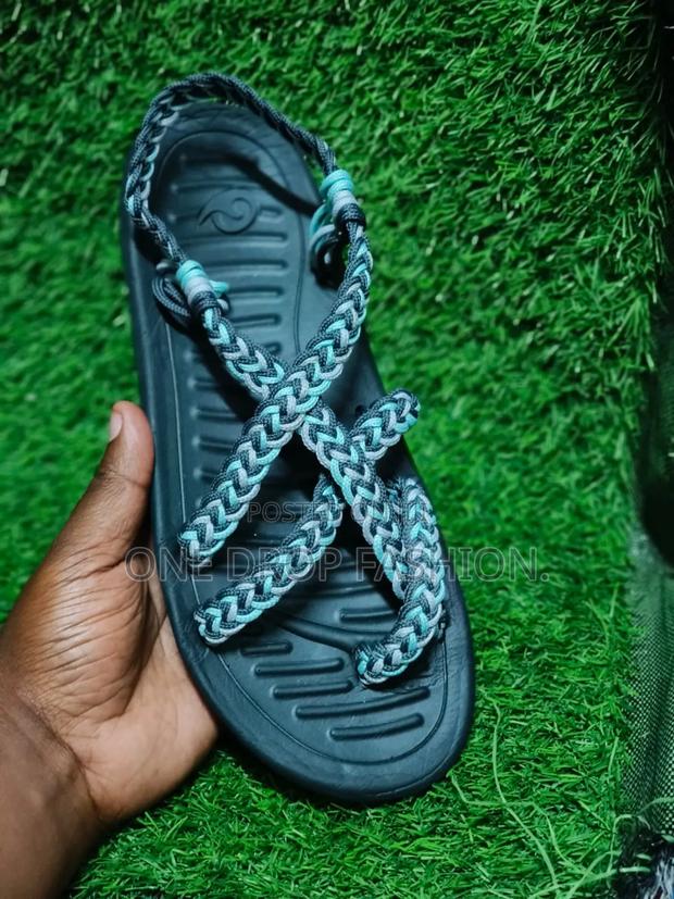 Stripped Ladies Sandals - main view