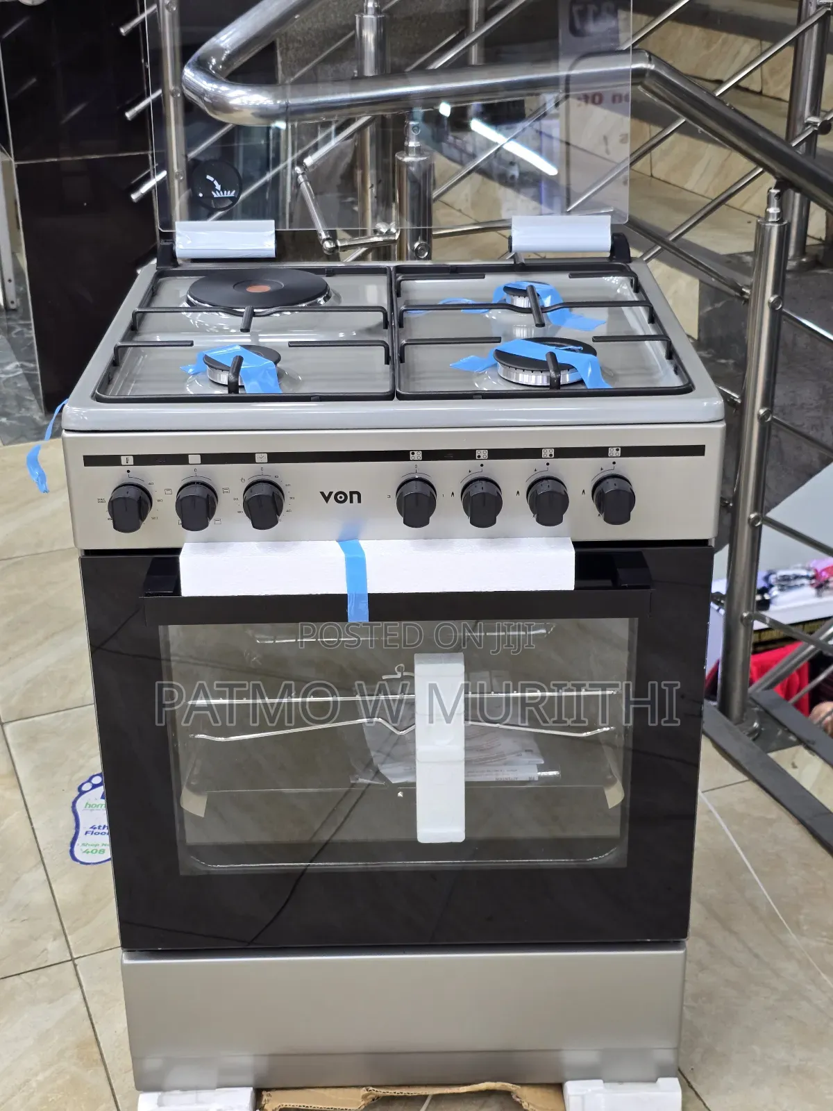 Von Cooker , 55×60 3gas Burner +1hot Plate