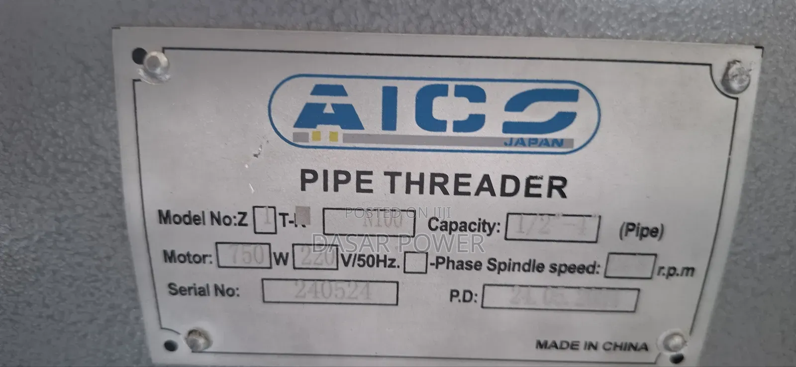 4inch Pipe Threading Machine