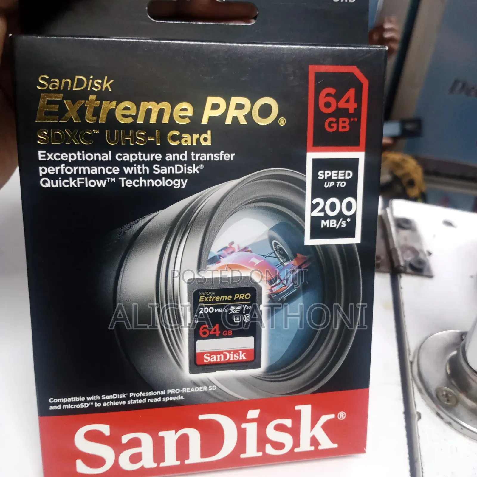 64 Gb Sandisk Extreme Pro Camera Memory Card 200mb/S