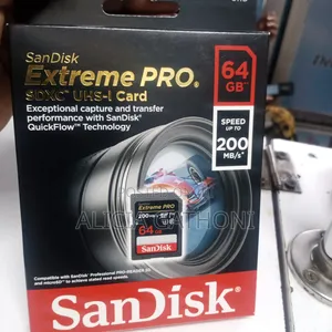 64 Gb Sandisk Extreme Pro Camera Memory Card 200mb/S