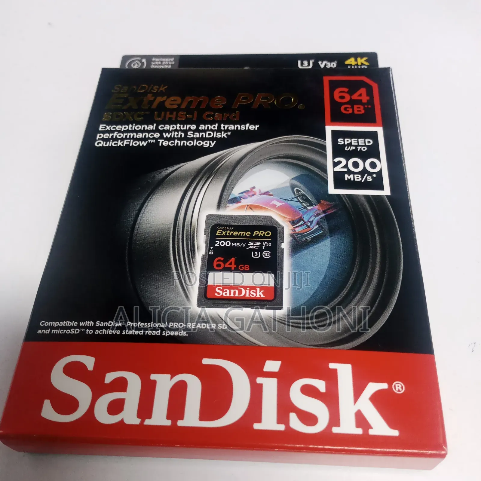 64 Gb Sandisk Extreme Pro Camera Memory Card 200mb/S