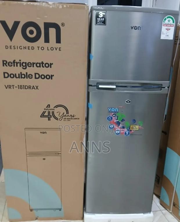 Von 181litres VRT-181DRAX Double Door Fridge