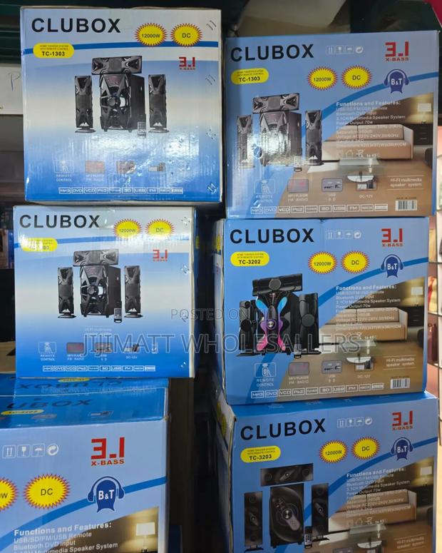 3.1ch Clubox 12000 Watts Woofer System With Remote Control
