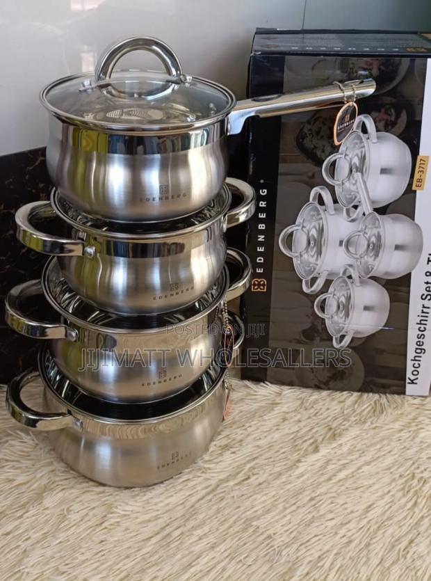 8 Pieces Edenburg EB-3717 Stainless Steel Cookware Set