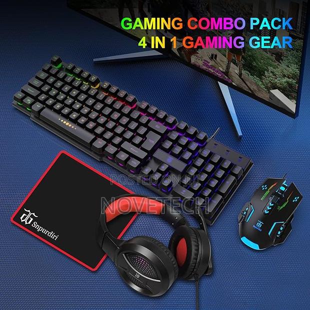 Wired Gaming Keyboard Mouse ,Headphones Mousemat Combo