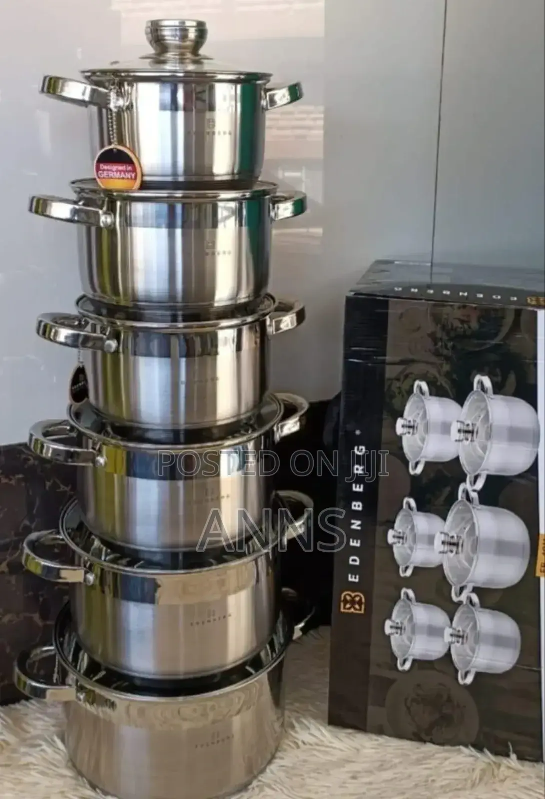 12pc Edenberg Staineless Cookware Set