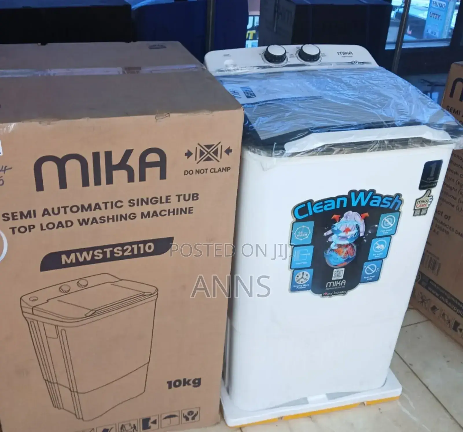 Mika 10kgs Single Tub Washing Machine