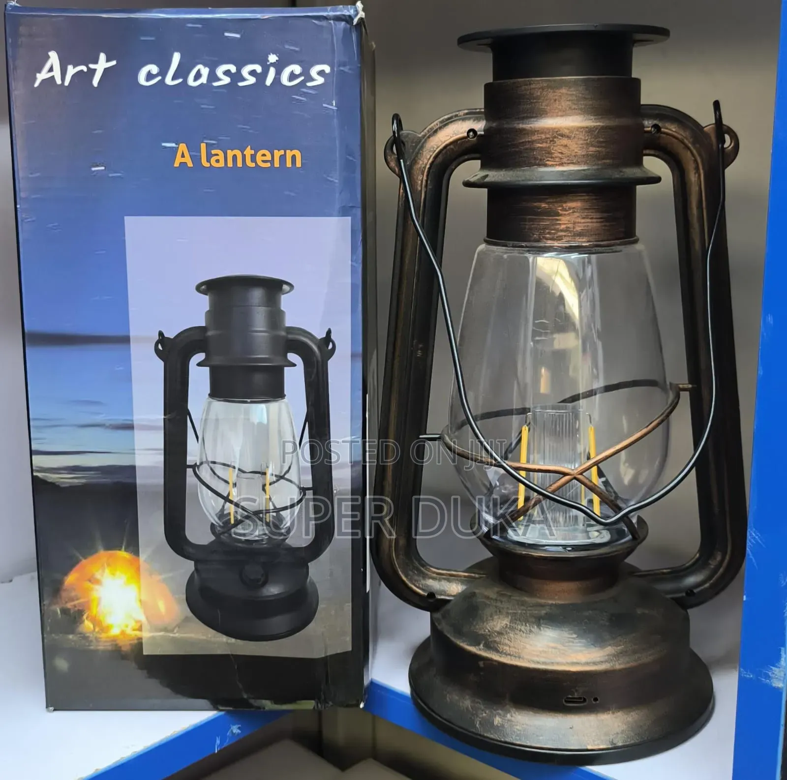 Rechargeable Solar Lamp.Bright Art Classic Vintage Lantern.