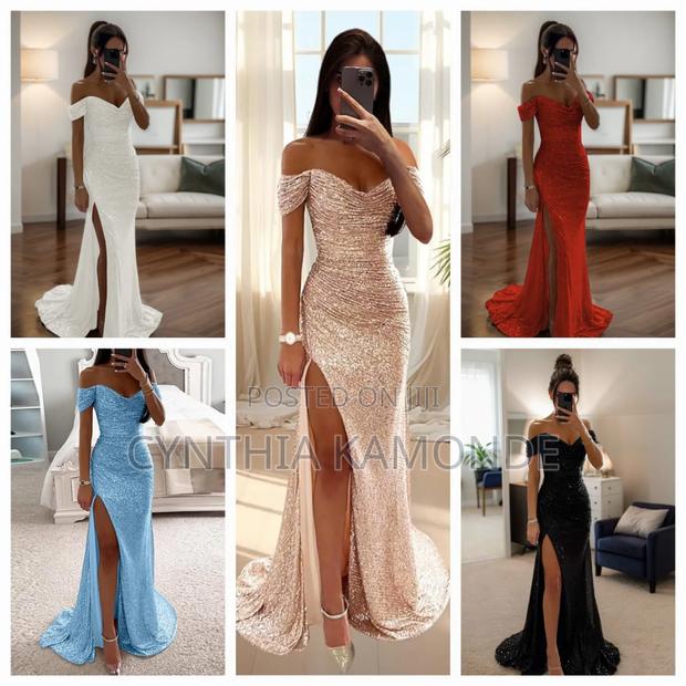 Ruched Sparkle Gown - thumbnail 3