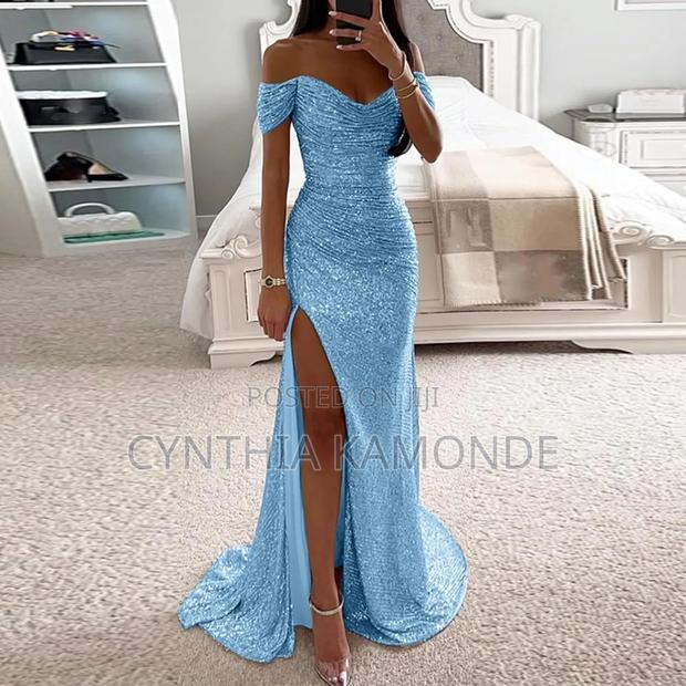 Ruched Sparkle Gown - thumbnail 4