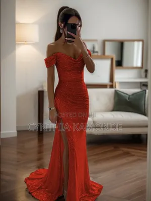 Ruched Sparkle Gown
