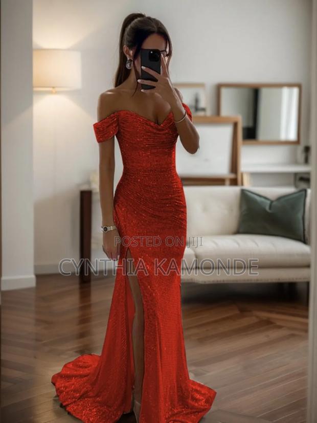 Ruched Sparkle Gown - thumbnail 6