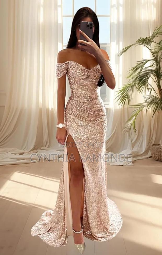 Ruched Sparkle Gown - thumbnail 9