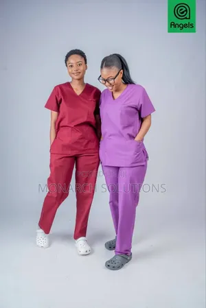 Home and Clinical Scrubs Maroon N Purple