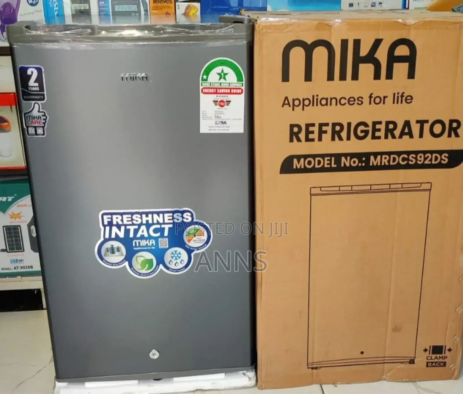 Mika 92 Litrs Grey 1 Door Fridge