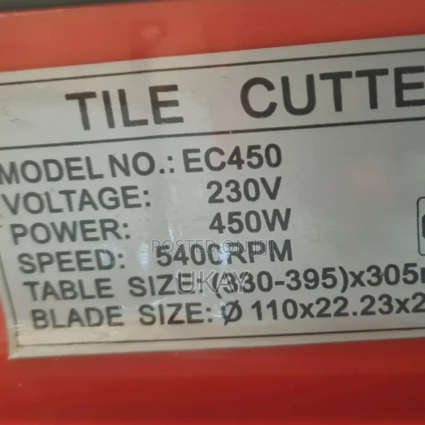 Electric Tile Cutter.