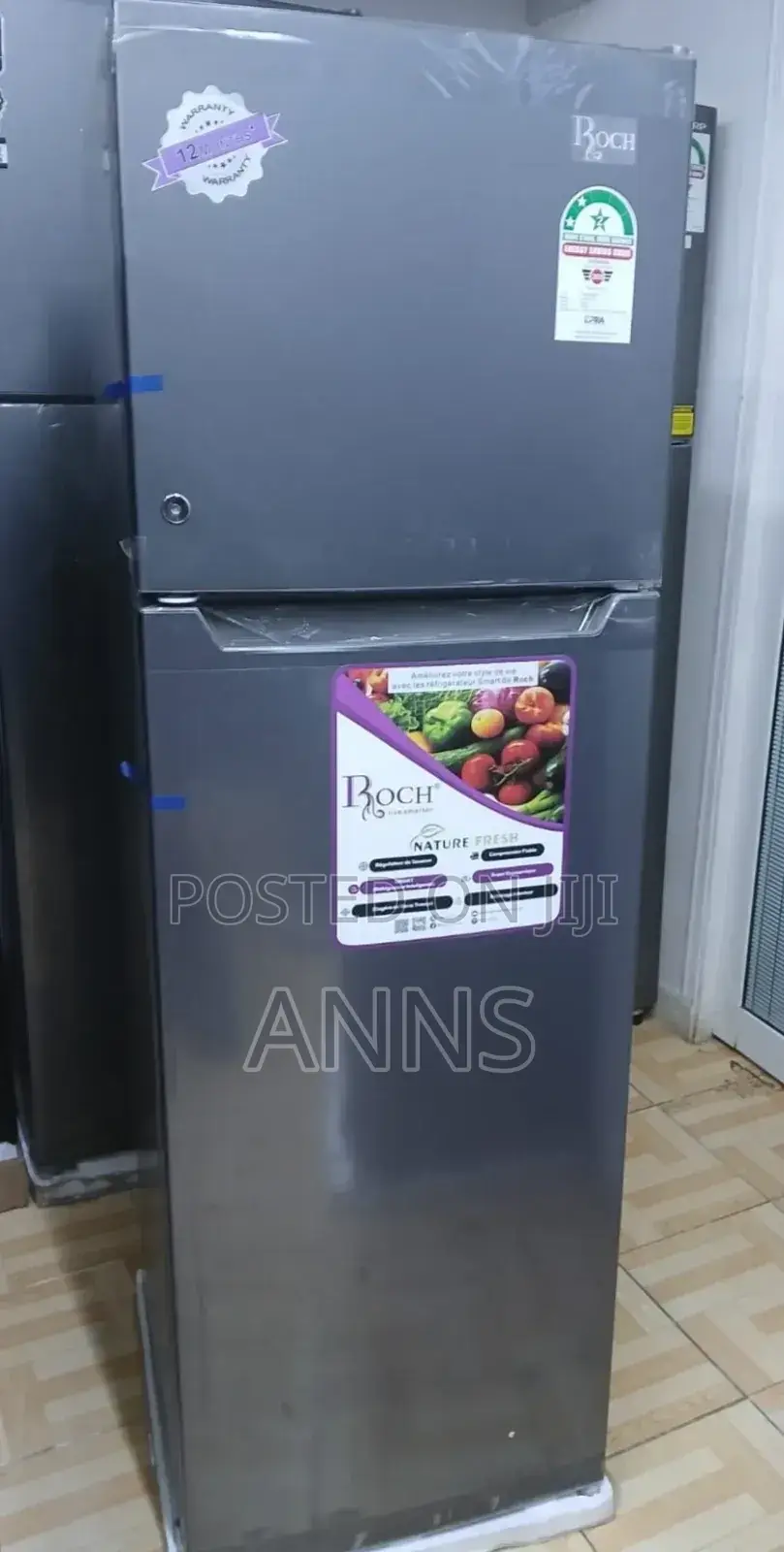 Roch Grey 170 Litres Big Double Door Fridge