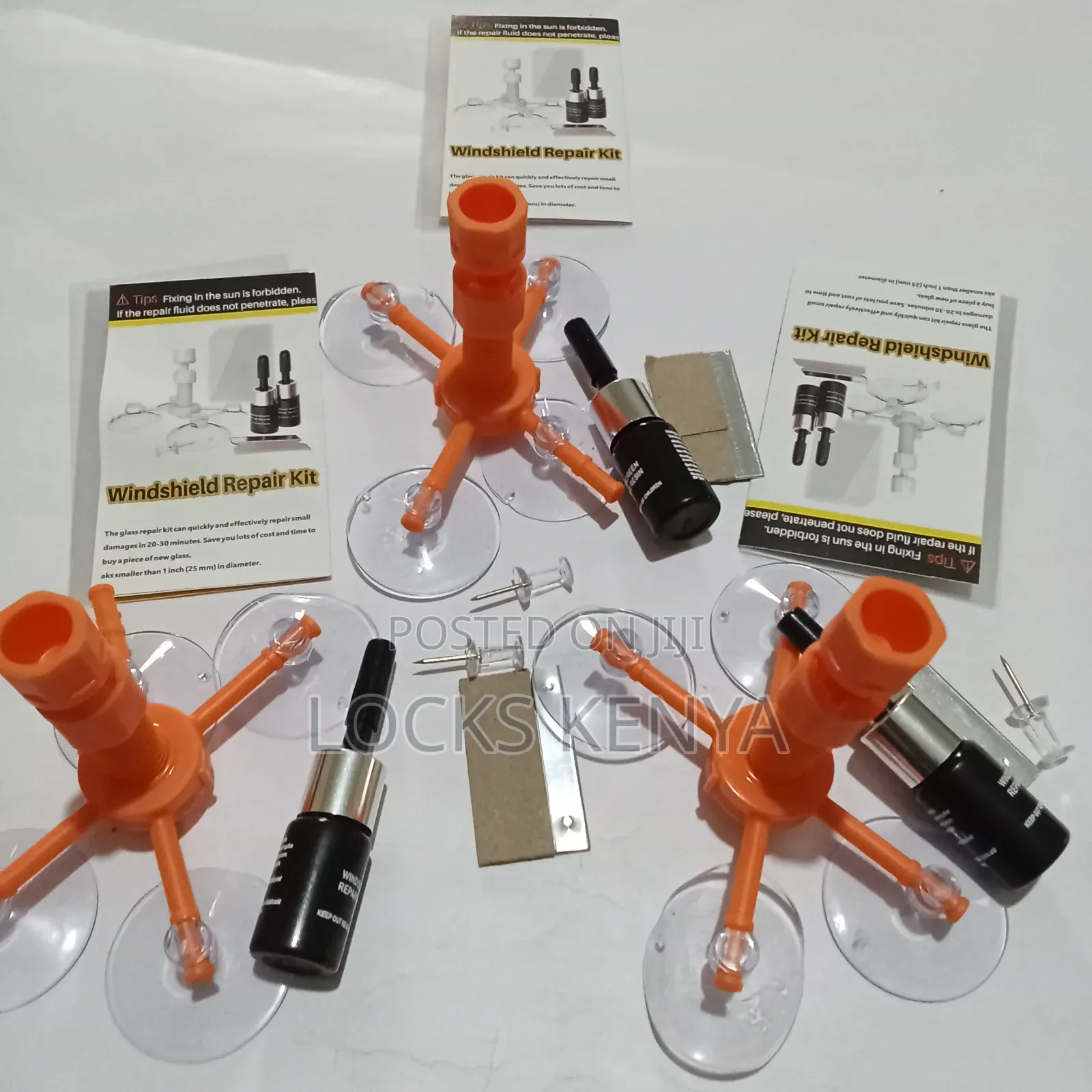 Durable Windscreen Repair Kit With Fluid