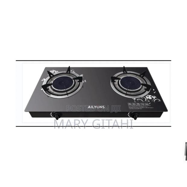 AILYONS 2 Burner Glass Top Gas Cooker , Double Burner