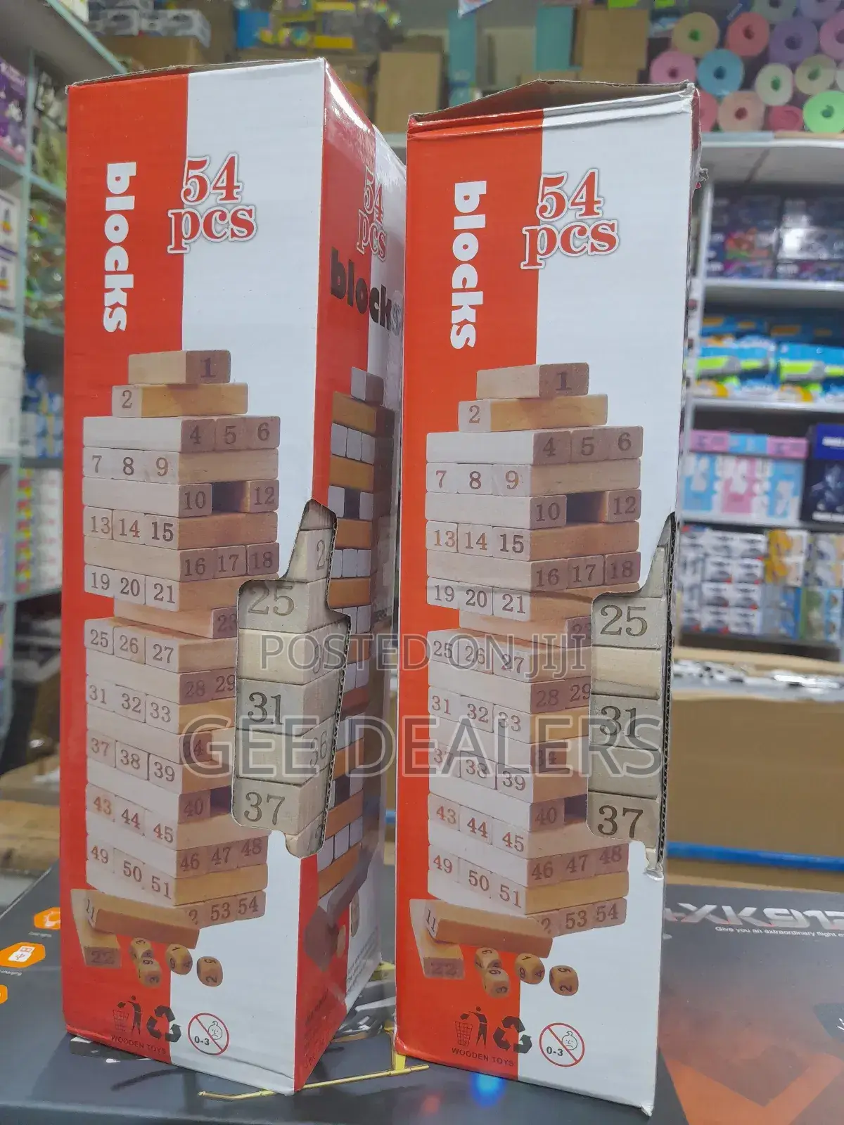 54pcs Jenga Block, Wooden Jenga Game