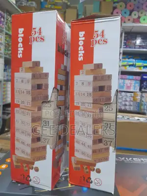 54pcs Jenga Block, Wooden Jenga Game