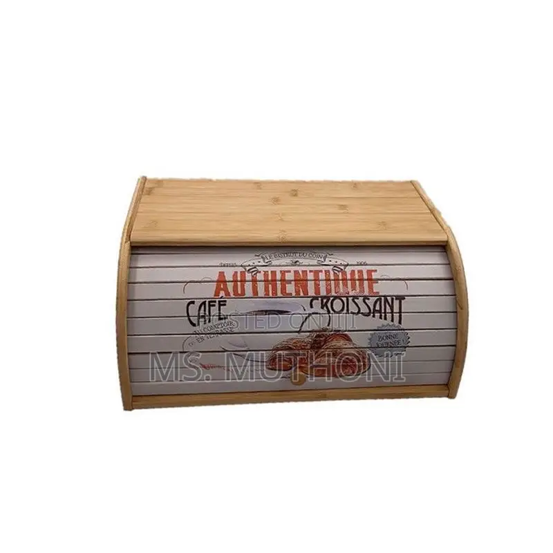 Authentic Croissant Eco-Friendly Bamboo Bread Bin-KSH