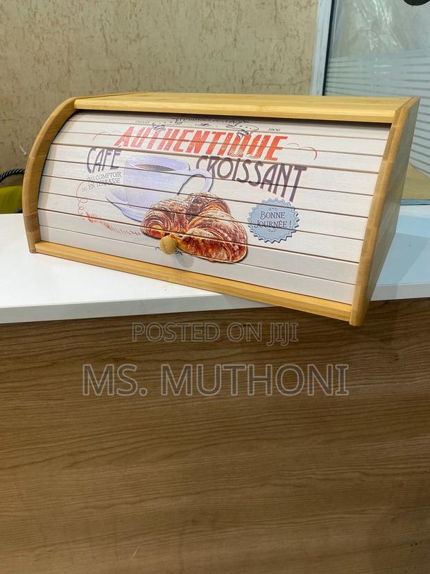 Authentic Croissant Eco-Friendly Bamboo Bread Bin-KSH