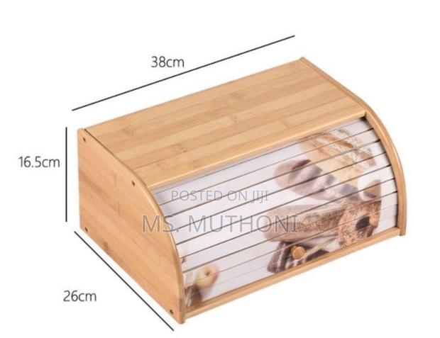 Authentic Croissant Eco-Friendly Bamboo Bread Bin-KSH - thumbnail 2