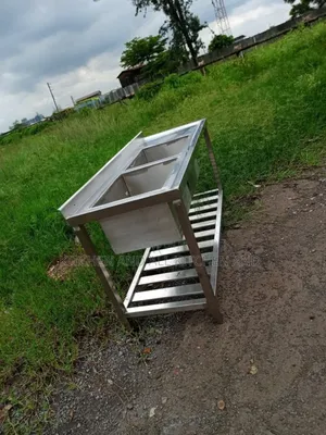Double Sink With Under Shelf Ss