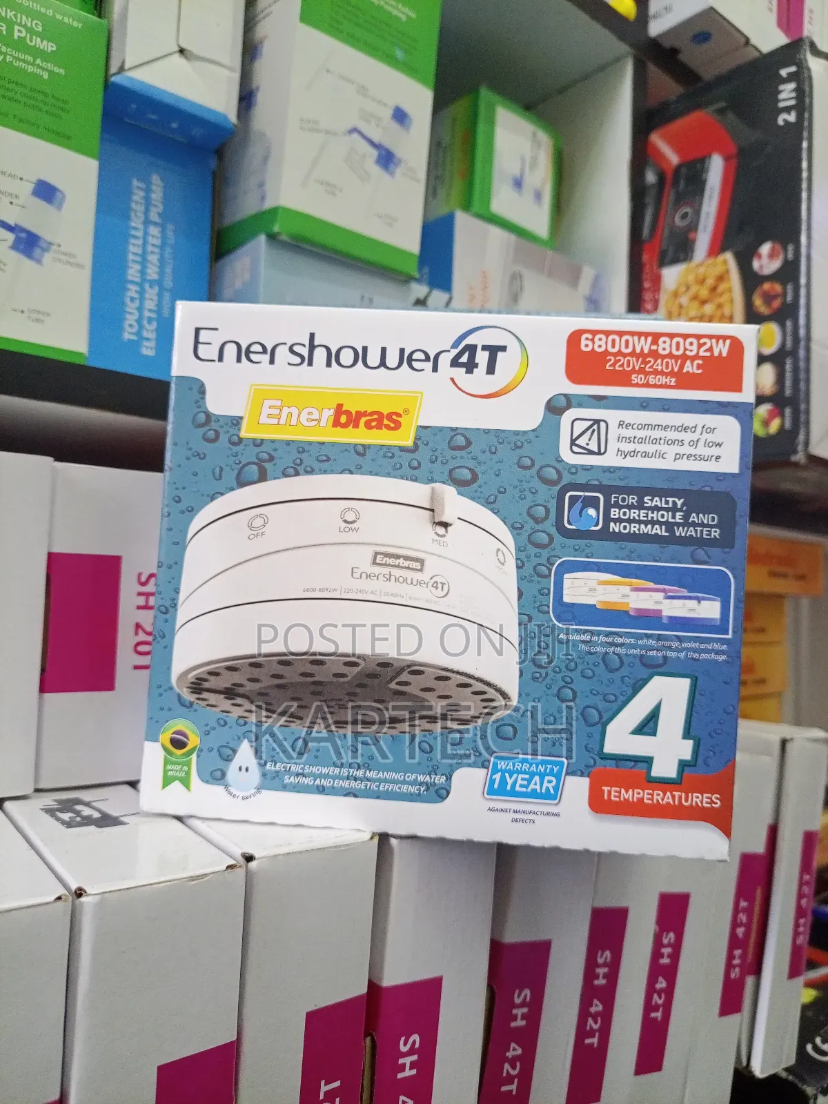 Enershower Enerbras Shower Head -6800w -8092w