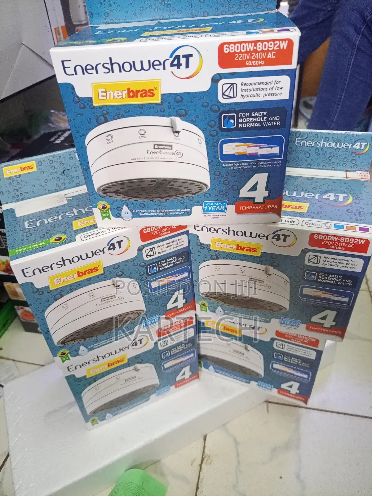 Enershower Enerbras Instant Shower Head -6800w