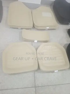 Copy of Universal Cream Beige Leather Car Floor Mat - 5pc