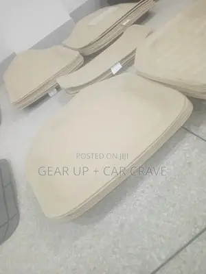 Copy of Universal Cream Beige Leather Car Floor Mat - 5pc