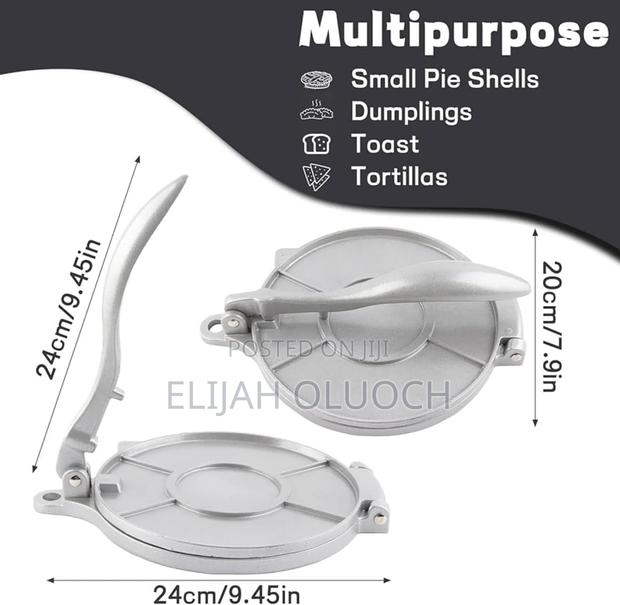 Strong Aluminium Tortilla Press (Chapati Press) - thumbnail 2