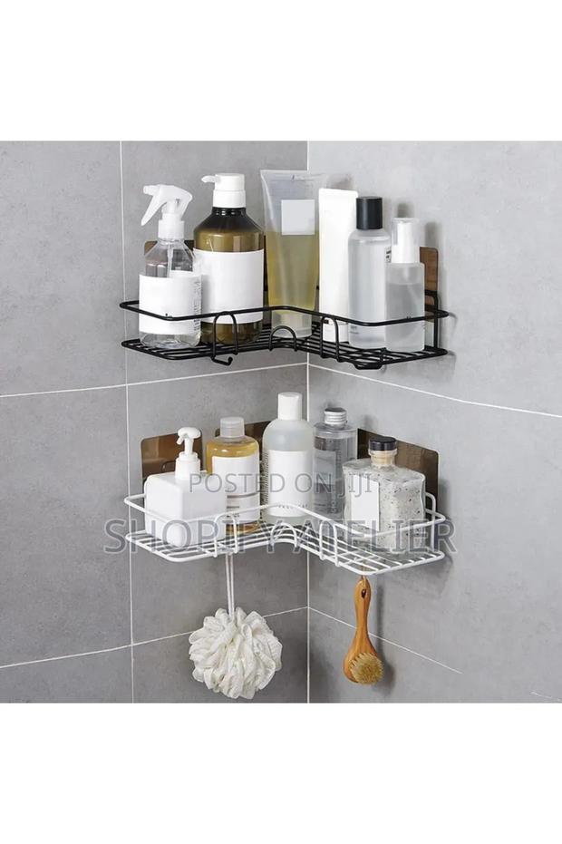 Metallic Bathroom Corner Organizer - main view