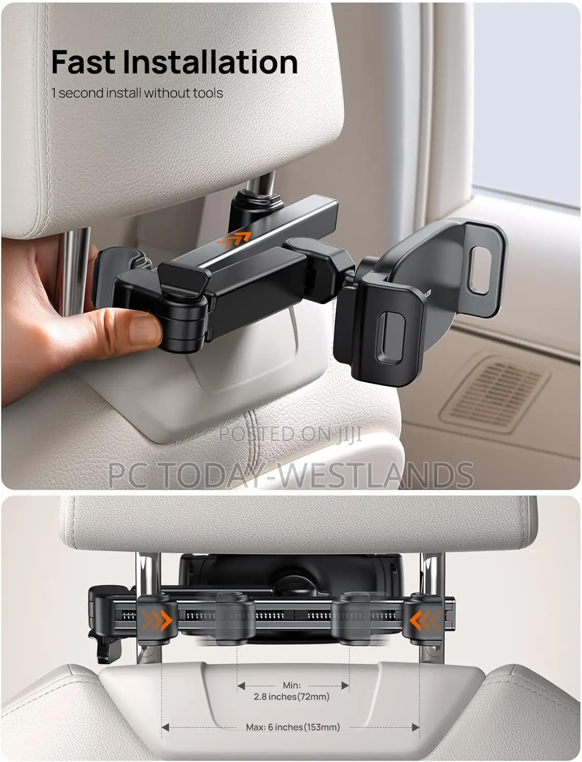 iPad Holder Car Headrest Tablet Mount for ,Travel Road Trip