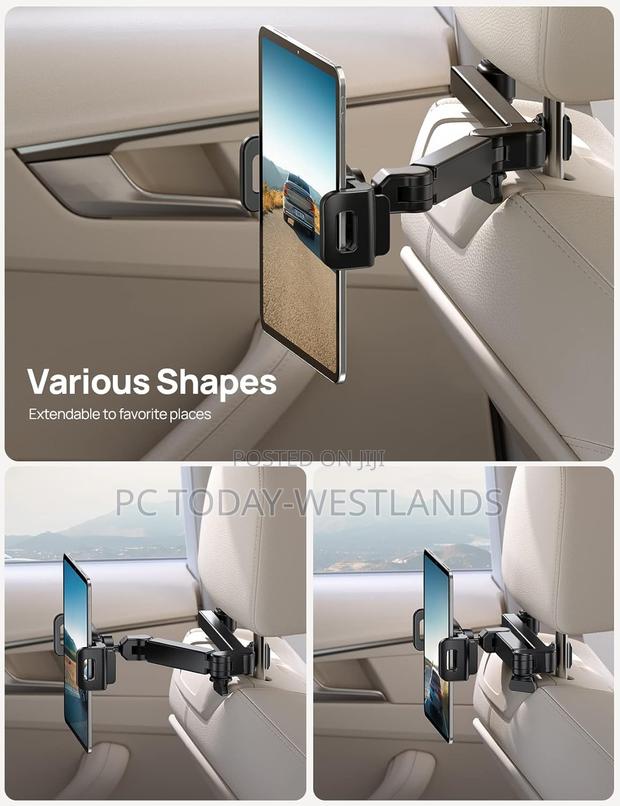 iPad Holder Car Headrest Tablet Mount for ,Travel Road Trip - thumbnail 4
