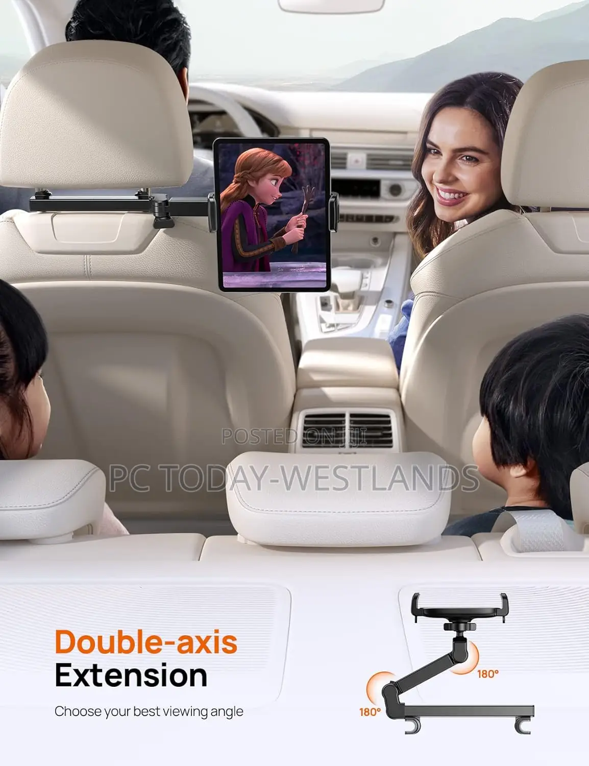 iPad Holder Car Headrest Tablet Mount for ,Travel Road Trip