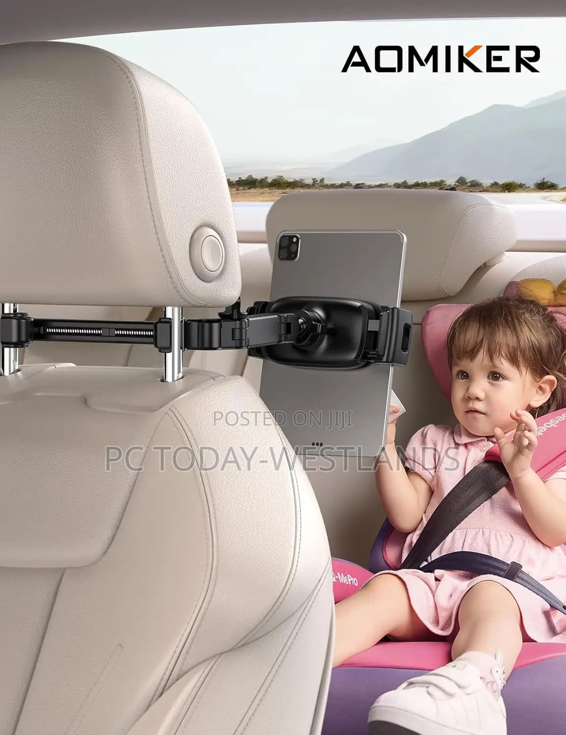 iPad Holder Car Headrest Tablet Mount for ,Travel Road Trip