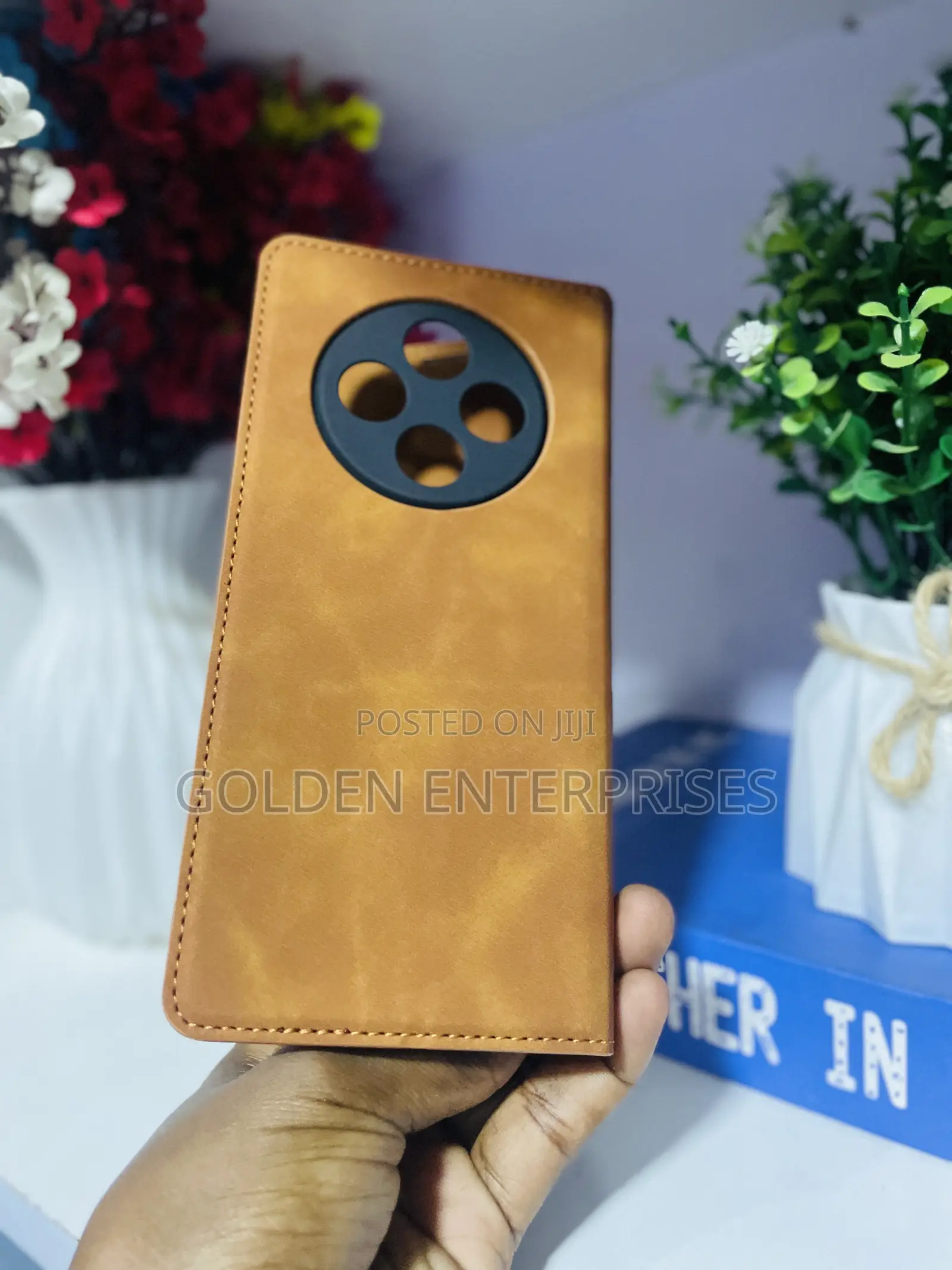 Brown Tecno Spark 30 4G Leather Flip Cover