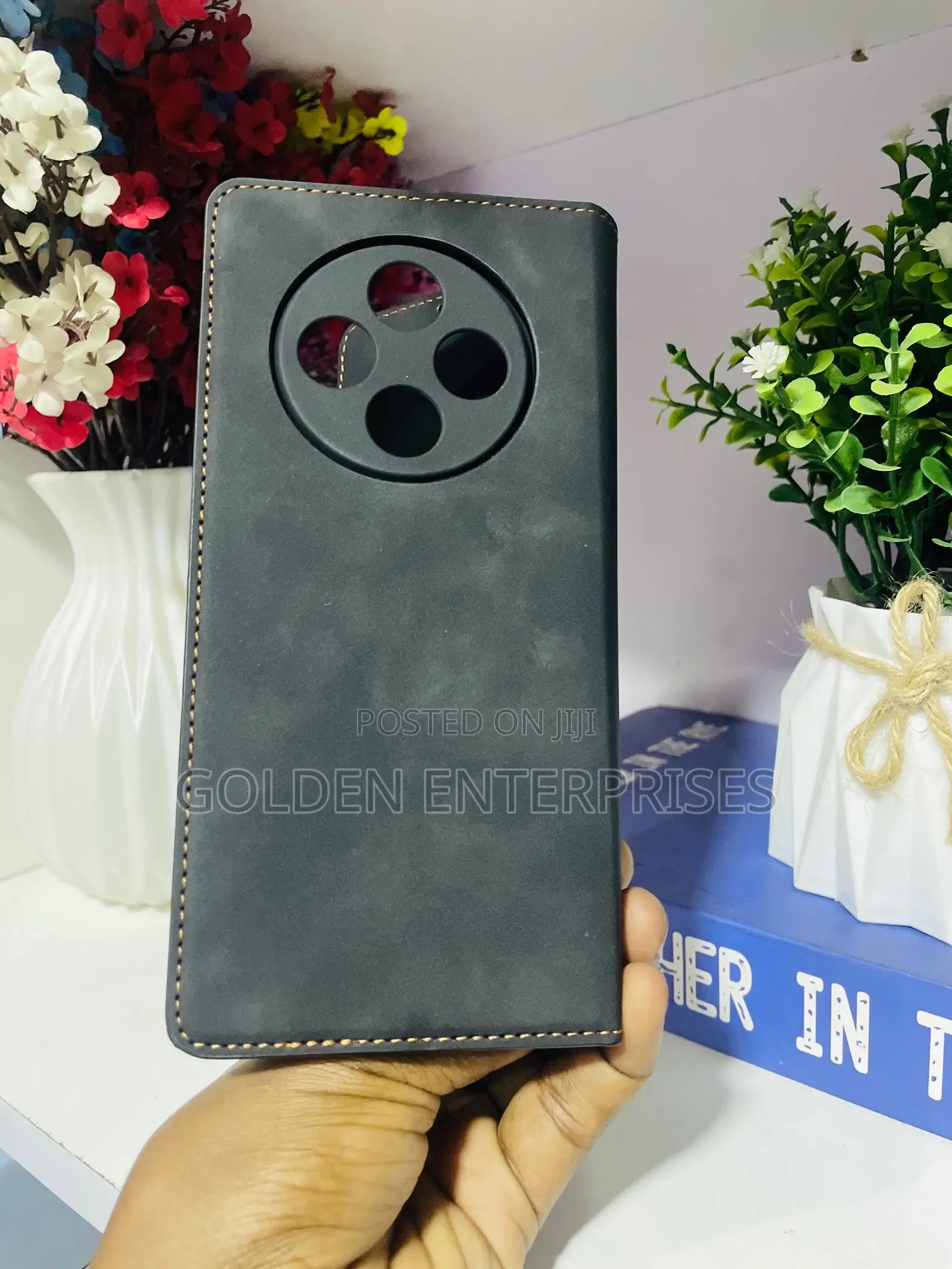 Tecno Spark 30 4G Black Leather Flip Cover