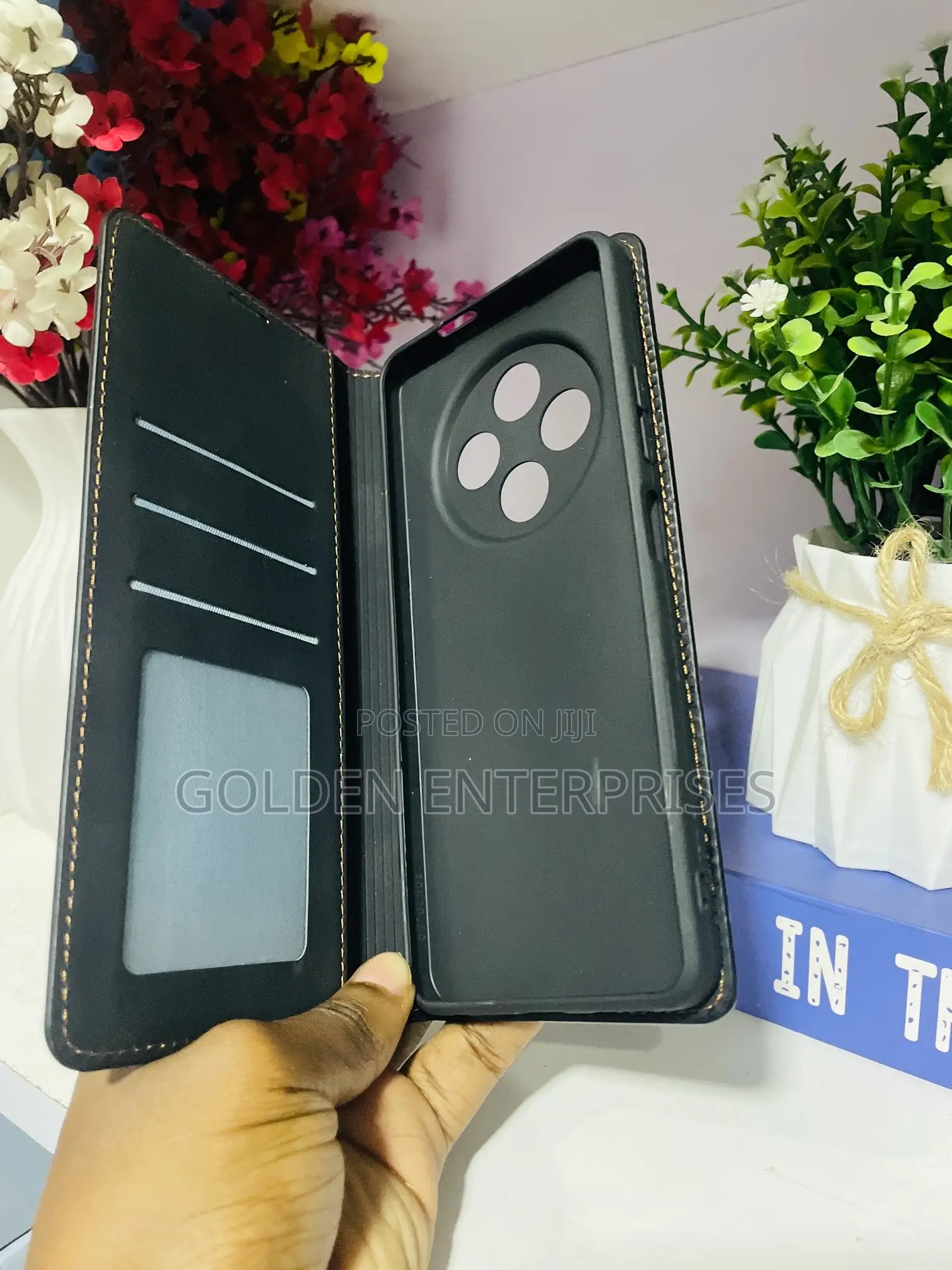 Tecno Spark 30 4G Black Leather Flip Cover