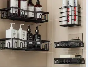 5pcs Set Rectangular Shower Caddy Shelf/Bathroom Organizer .