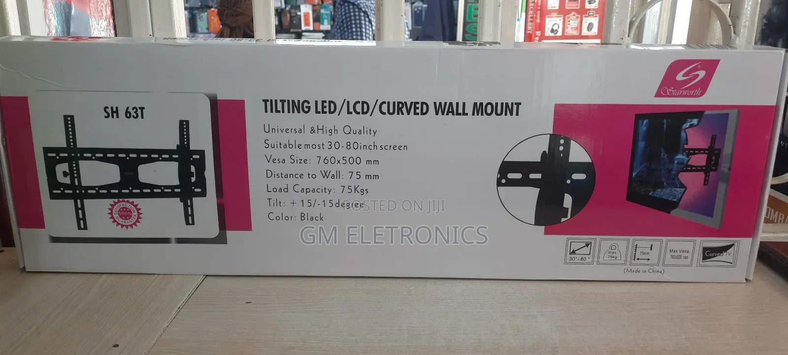 Skilltech TV Tilt Wall Bracket Stand Sh-63t for 30"- 80"Tvs