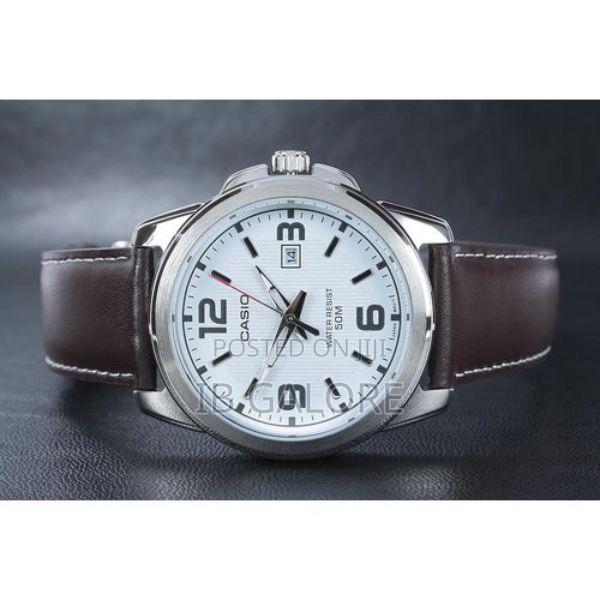 Casio Men's Leather Watch MTP 1314L White Dial - thumbnail 3