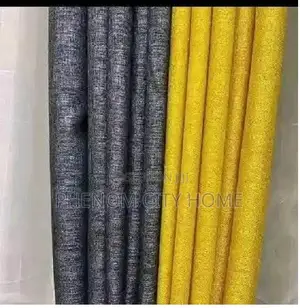 Yellow and Grey Linen Curtains Combo