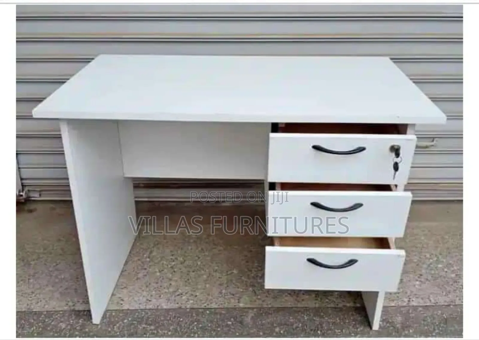 Urban All White Office Desk